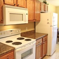 Fallen Oak - Kitchen Stove Fridge Microwave